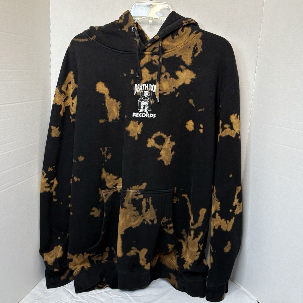 Death Row Records La Ripple Tie Dye Bleached Hip Hoodie Size Medium